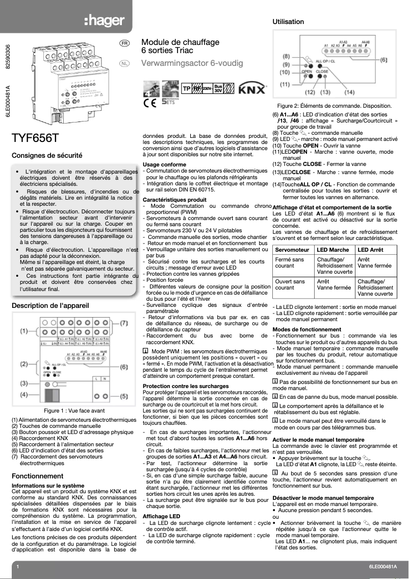 Image de la première page du manuel de l'appareil TYF656T