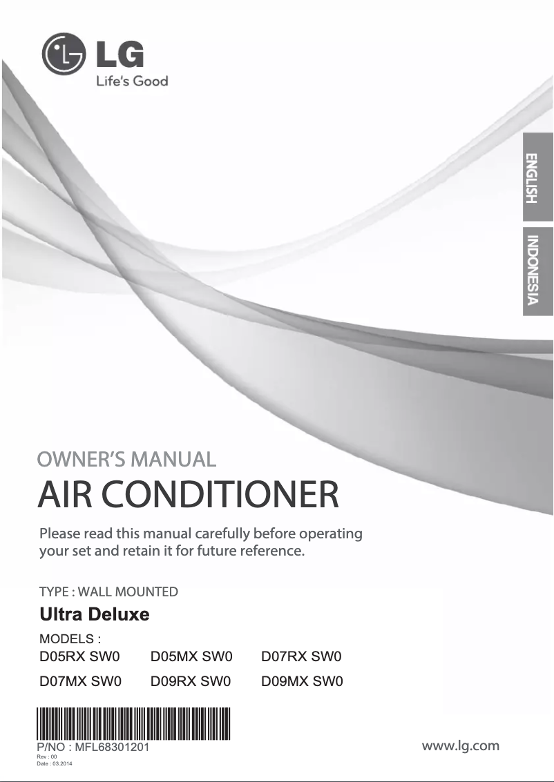 Page 1 de la notice Manuel utilisateur LG D07MX