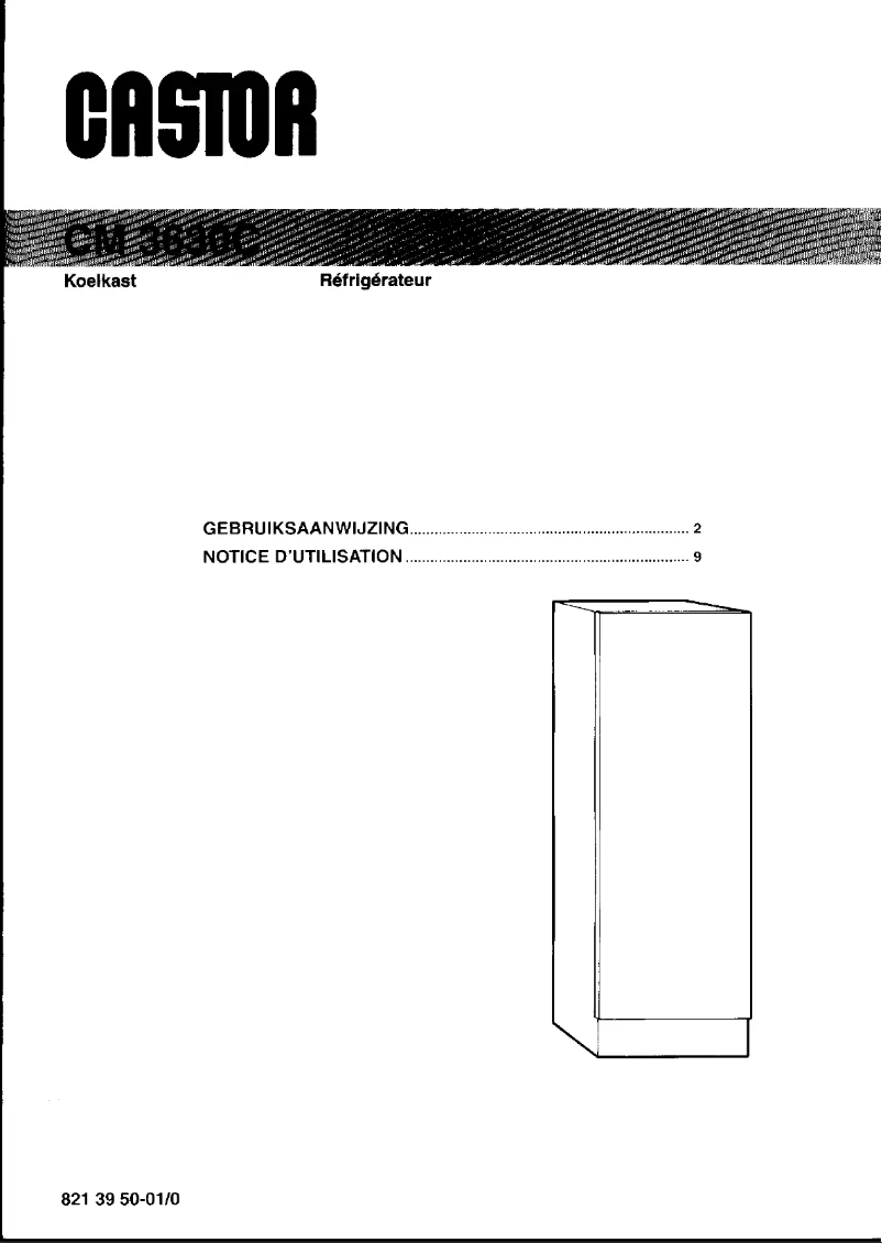 Page 1 de la notice Manuel utilisateur Castor CM 3630 C