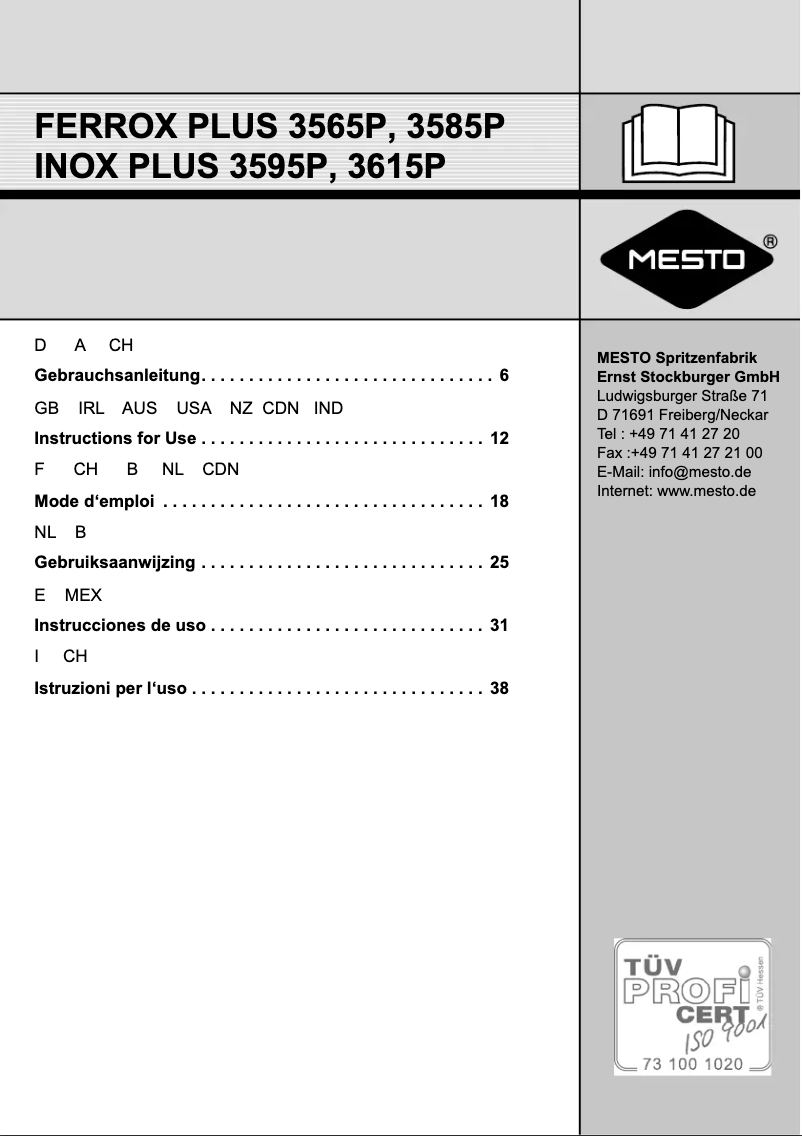 Image de la première page du manuel de l'appareil 3595P