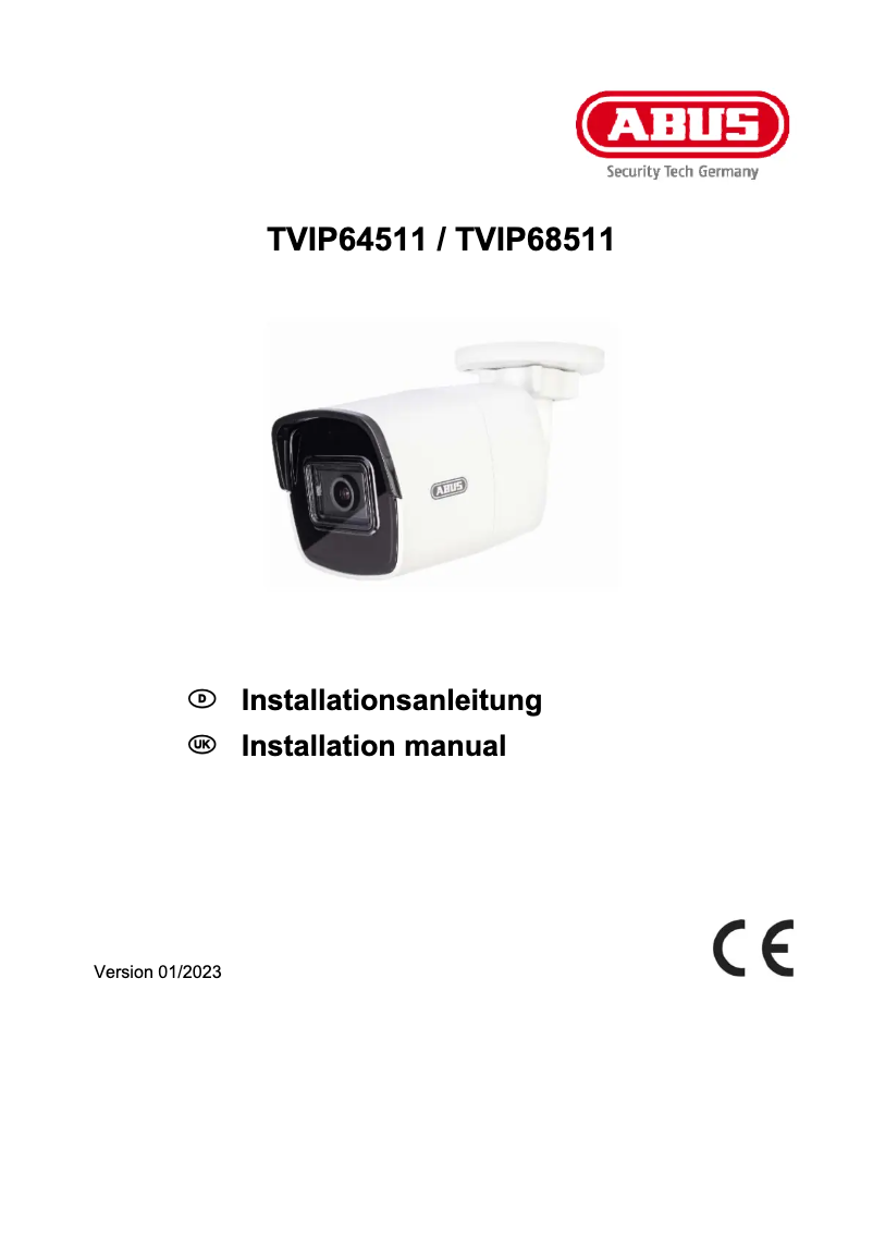 Image de la première page du manuel de l'appareil TVIP68511