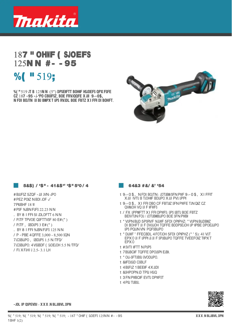 Image de la première page du manuel de l'appareil DGA519Z