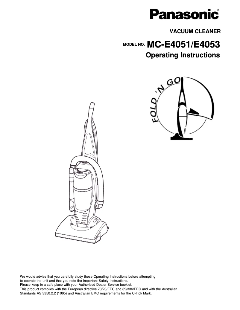 Página 1 del manual Manual de usuario Panasonic MC-E4053