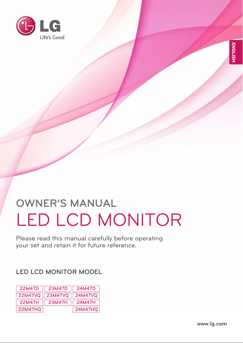 Page n°1 - Manuel utilisateur LG 22M47H