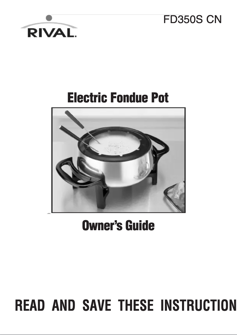 Page 1 de la notice Manuel utilisateur Rival FD350S CN