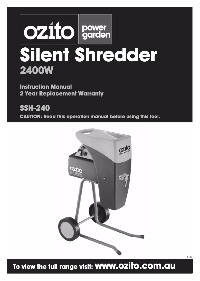 Página 1 del manual Manual de usuario Ozito SSH-240