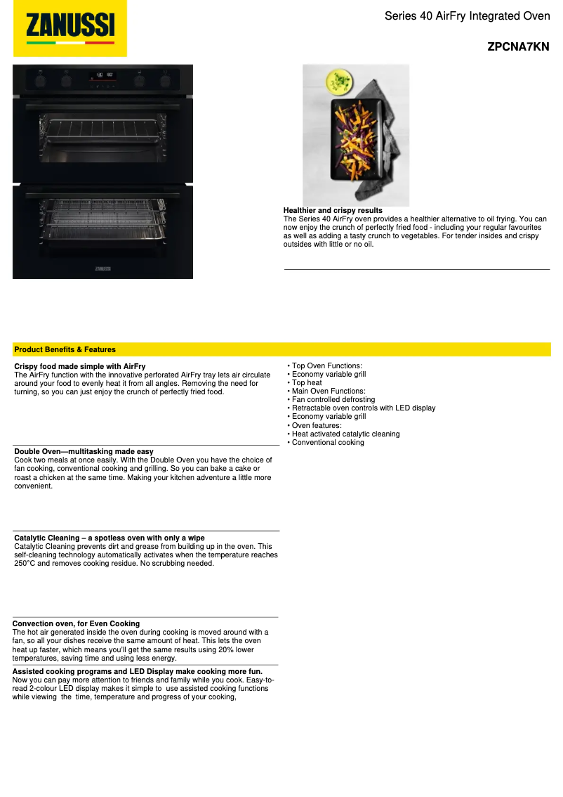 Image de la première page du manuel de l'appareil ZPCNA7KN