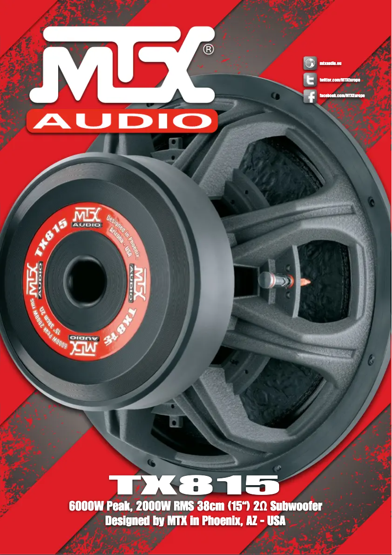 Page n°1 - Manuel utilisateur MTX Audio TX815