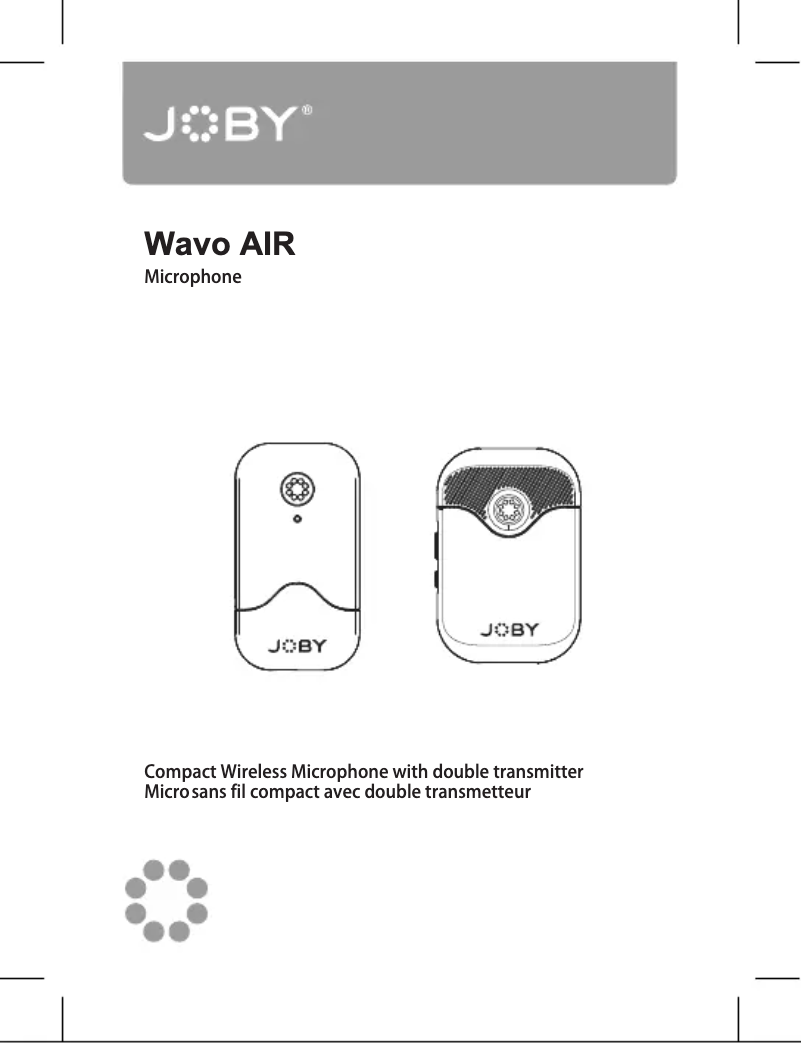 Page 1 de la notice Manuel utilisateur Joby Wavo AIR