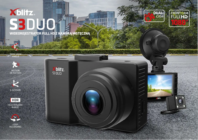 Page 1 de la notice Fiche technique Xblitz S3 Duo