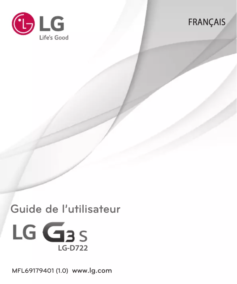 Page 1 de la notice Manuel utilisateur LG G3 s