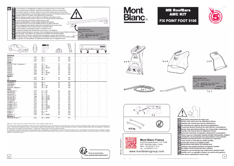 Image de la première page du manuel de l'appareil AMC 5106