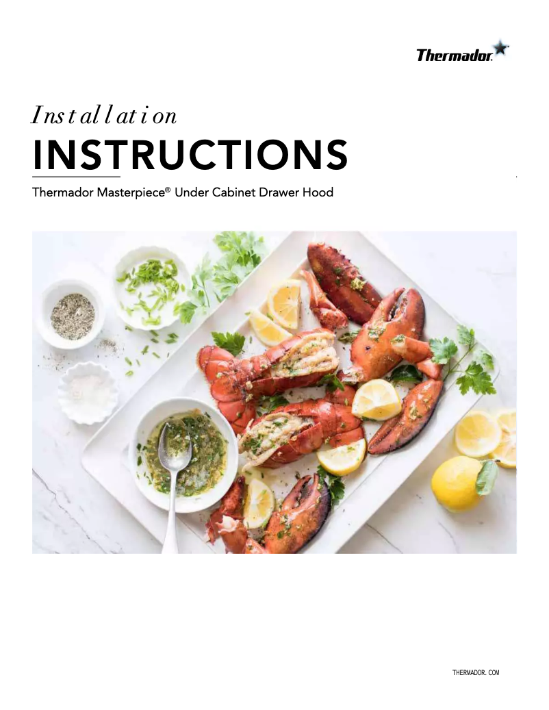 Page 1 de la notice Guide d'installation Thermador HMDW30WS
