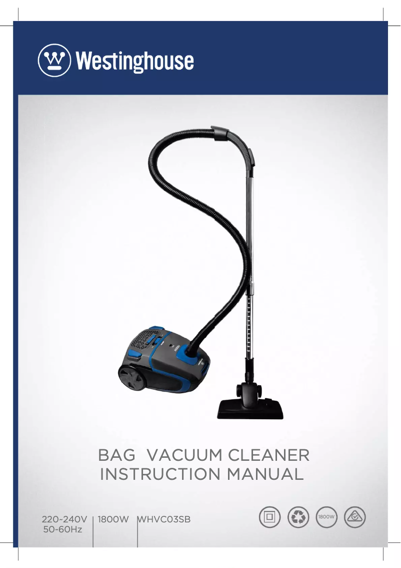 Page 1 de la notice Manuel utilisateur Westinghouse WHVC03SB