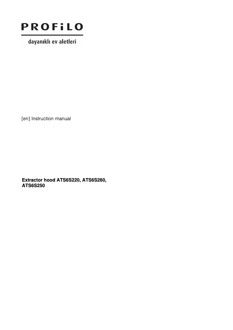 Página 1 del manual Manual de usuario Profilo ATS6S260