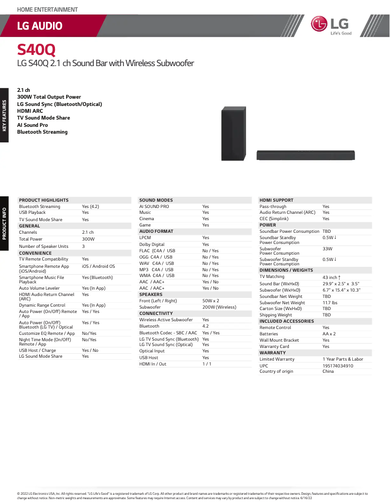 Imagen de la primera página del manual del dispositivo S40Q