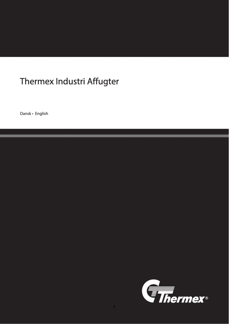 Page n°1 - Manuel utilisateur Thermex Industrial dehumidifier