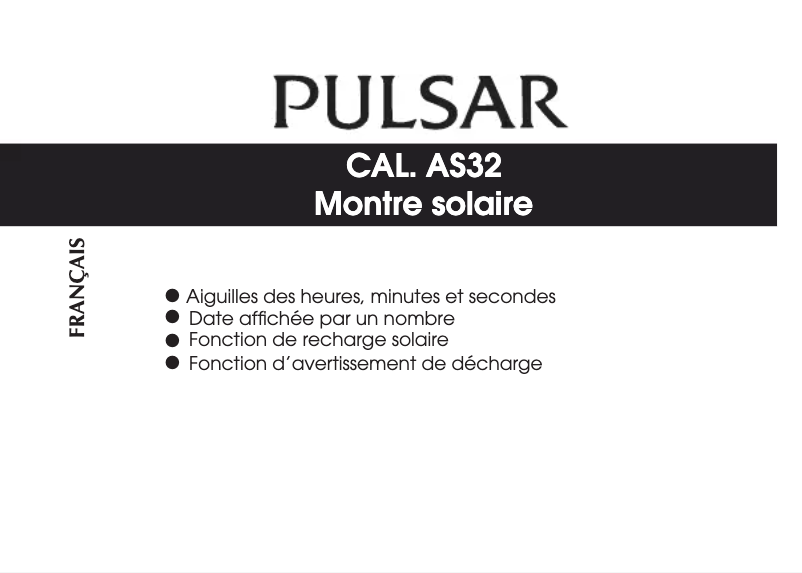 Image de la première page du manuel de l'appareil Regular PX3033X1