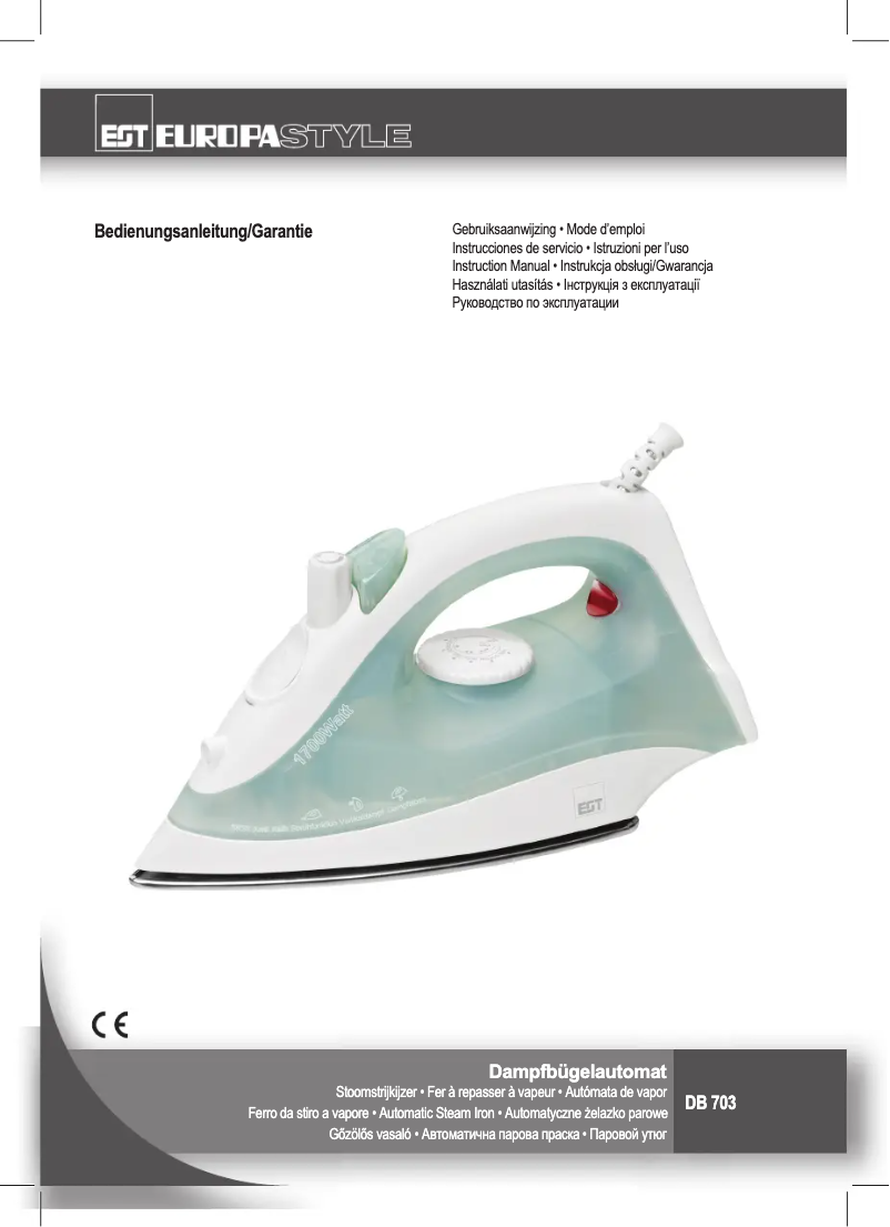 Page 1 de la notice Manuel utilisateur Clatronic DB 703