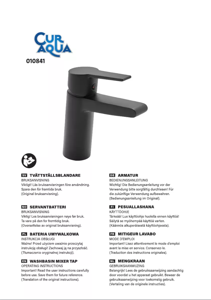 Page 1 de la notice Manuel utilisateur CurAqua 010841