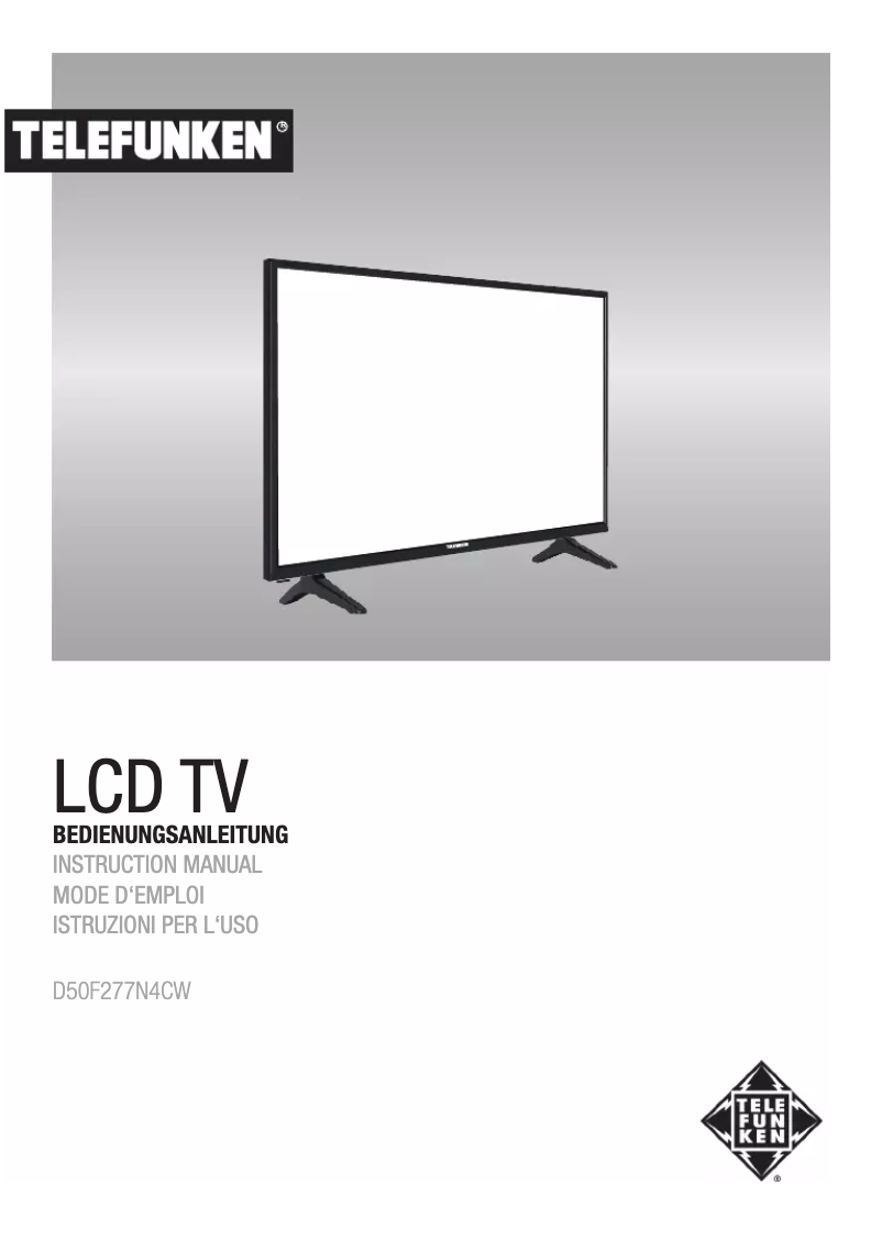 Image de la première page du manuel de l'appareil D50F277N4CW