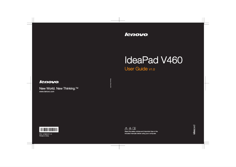 Page n°1 - Manuel utilisateur Lenovo IdeaPad V460