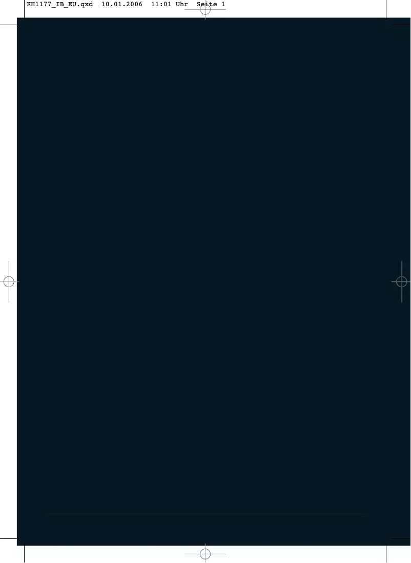 Page 1 de la notice Manuel utilisateur Bifinett KH 1177