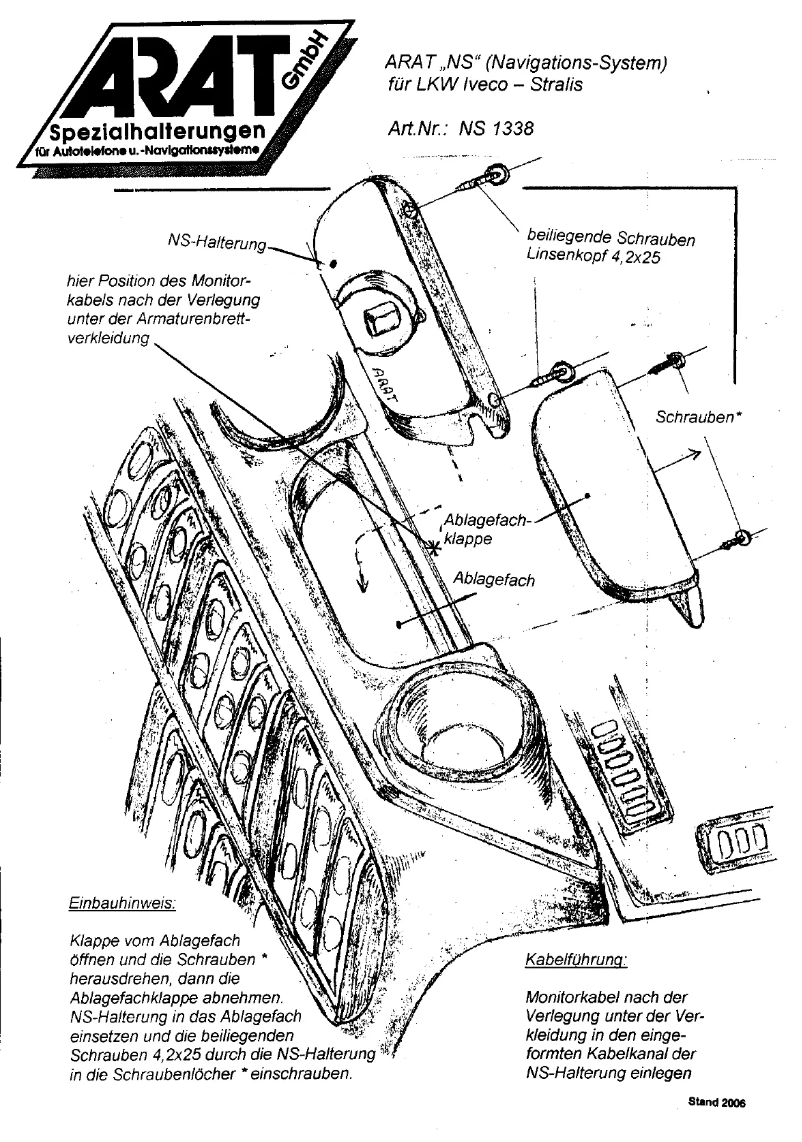 Page 1 de la notice Manuel utilisateur Arat NS1338