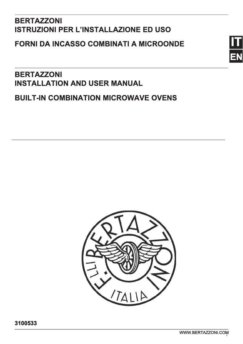 Page 1 de la notice Manuel utilisateur Bertazzoni F457MODMWTZ