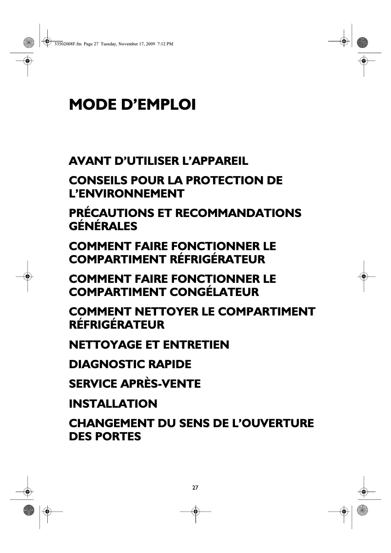 Image de la première page du manuel de l'appareil AM 145 AP