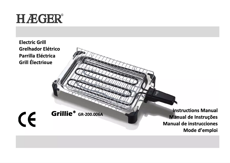 Page n°1 - Manuel utilisateur Haeger Grillie GR-200.006A