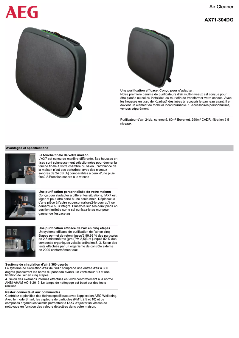 Image de la première page du manuel de l'appareil AX71-304