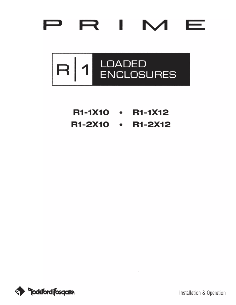 Image de la première page du manuel de l'appareil Prime R1-2X10