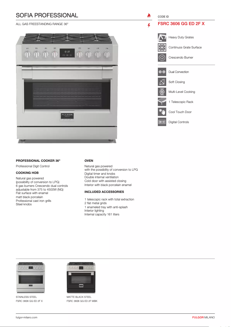 Image de la première page du manuel de l'appareil FSRC 3606 GG ED 2F