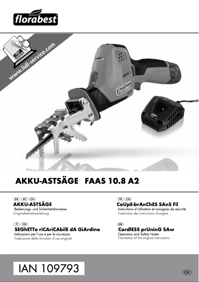 Image de la première page du manuel de l'appareil FAAS 10.8 A2