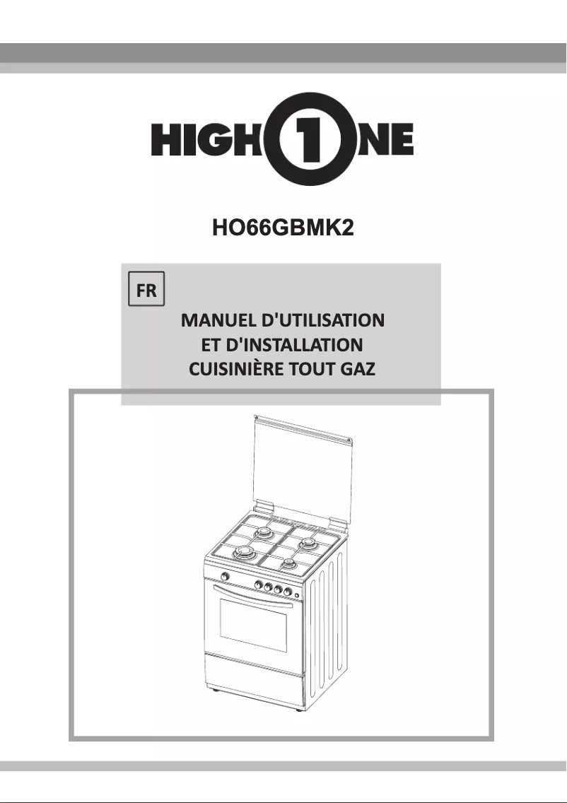 Page 1 de la notice Manuel utilisateur High One HO 66 GB MK2
