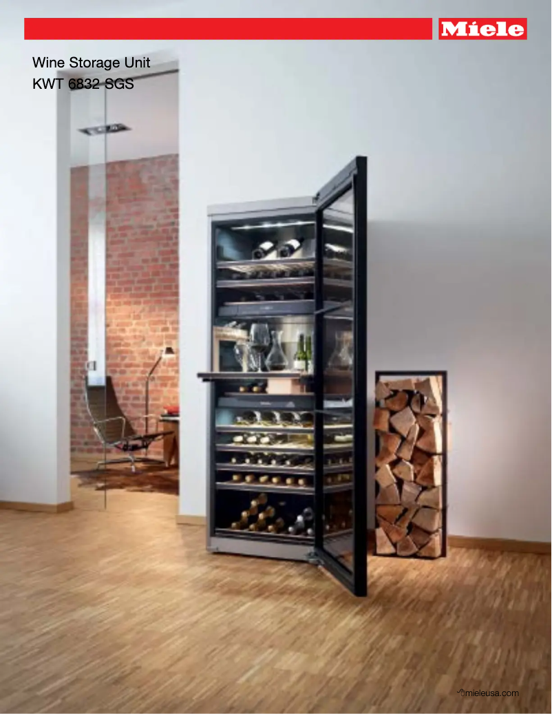 Page 1 de la notice Fiche technique Miele KWT 6832 SGS