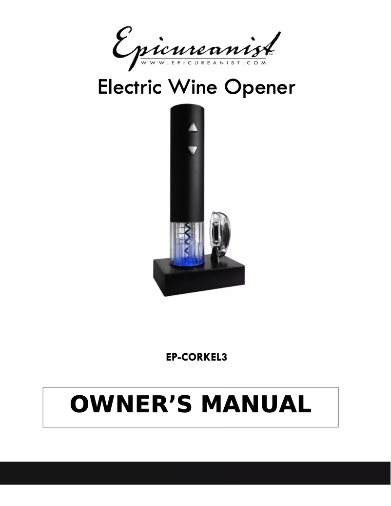 Image de la première page du manuel de l'appareil EP-CORKEL3