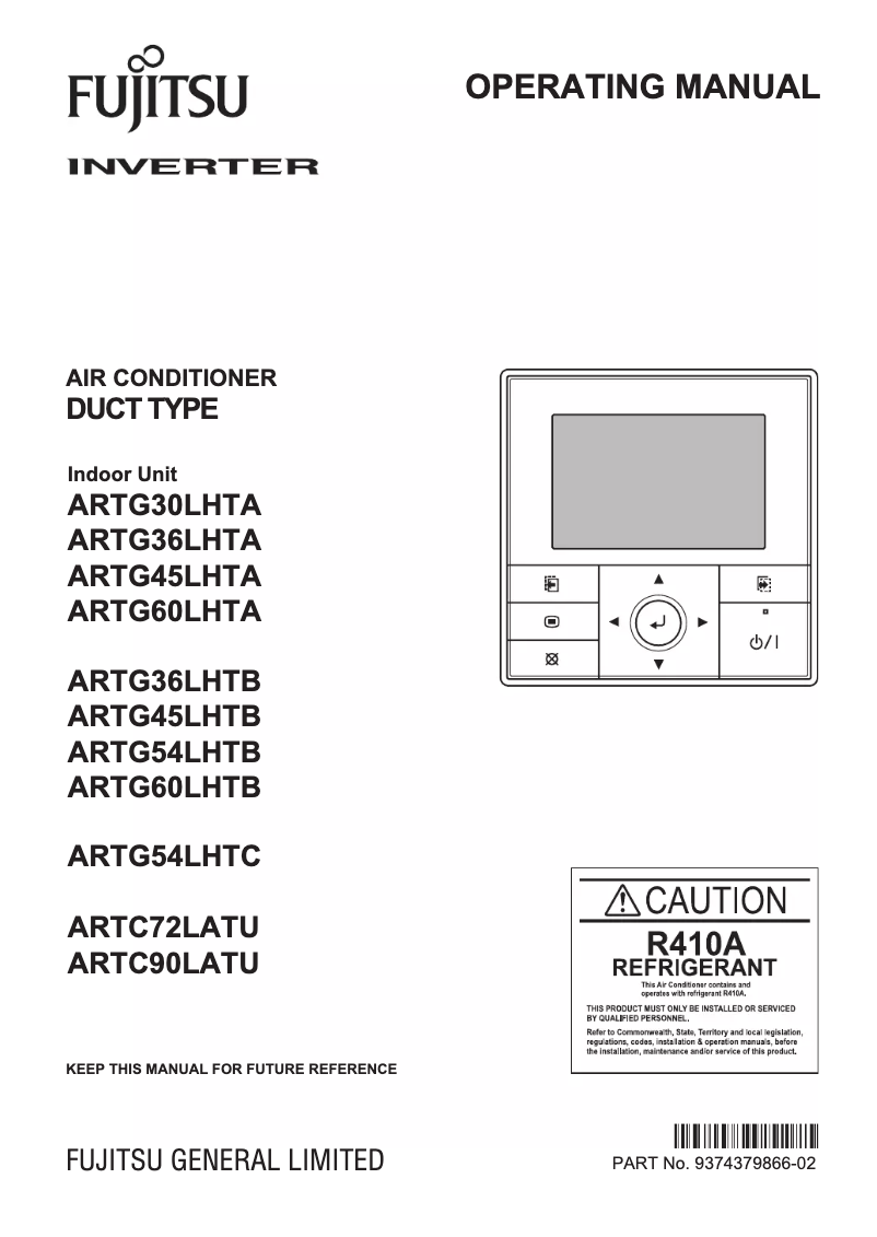 Image de la première page du manuel de l'appareil ARTG45LDTA