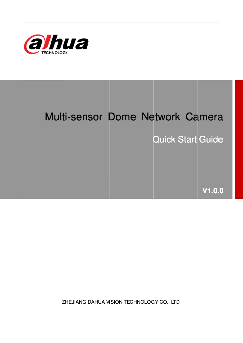 Page n°1 - Manuel utilisateur Dahua Technology Panoramic IPC-PDB4830-B360