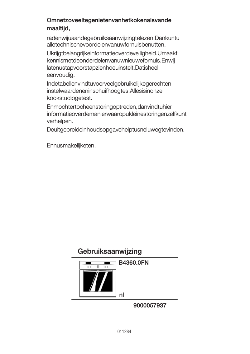 Page 1 de la notice Manuel utilisateur Neff B 4360 NO