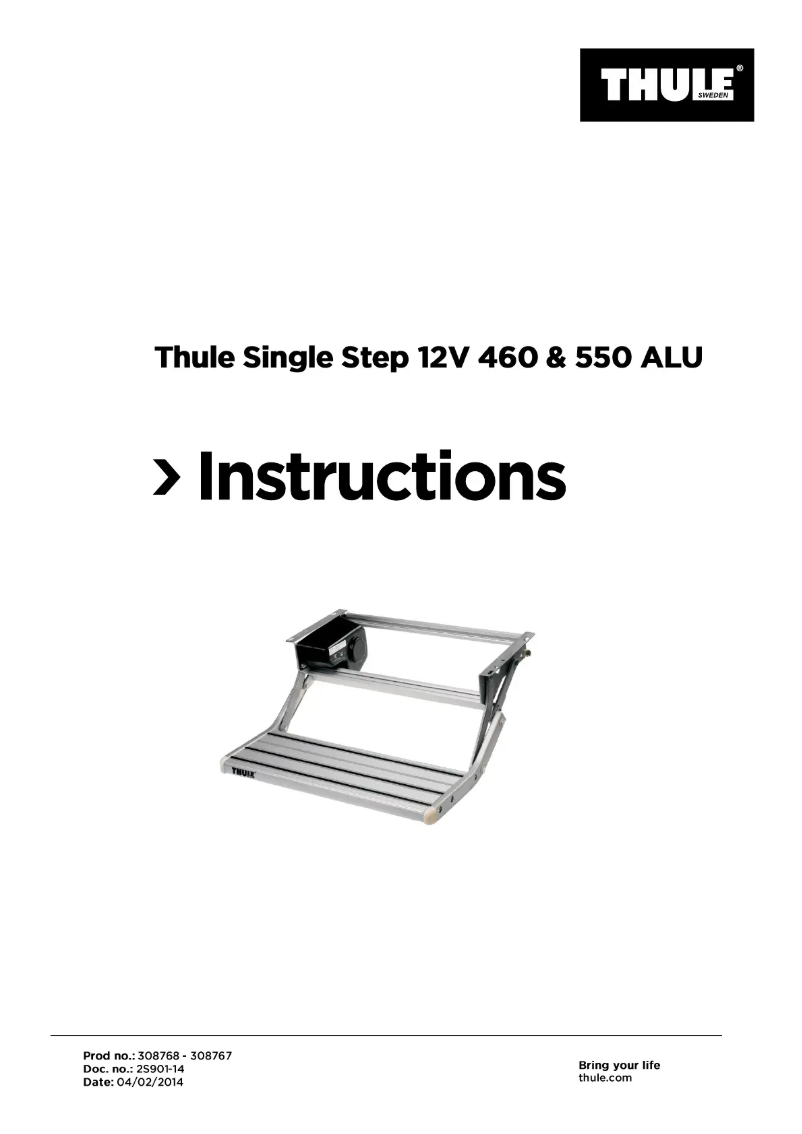 Page 1 de la notice Manuel utilisateur Thule Single Step 12V