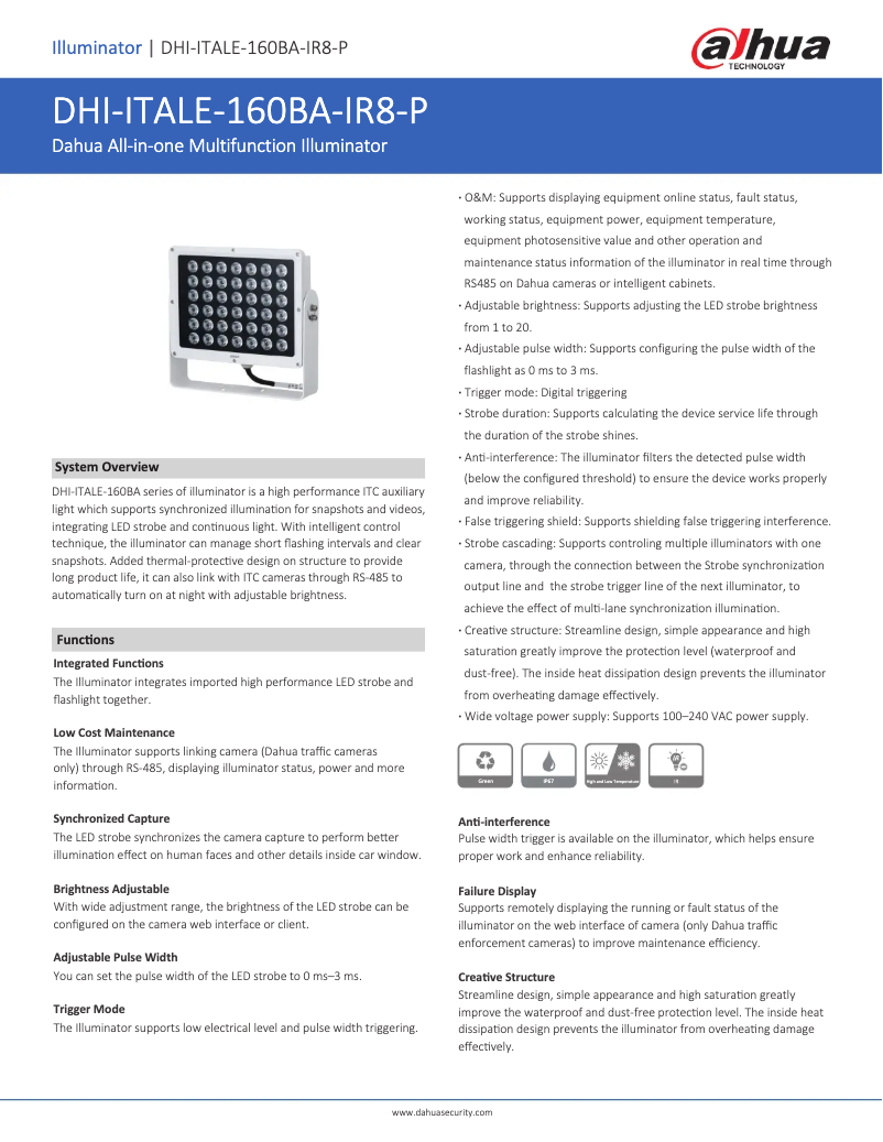 Image de la première page du manuel de l'appareil ITALE-160BA-IR8-P