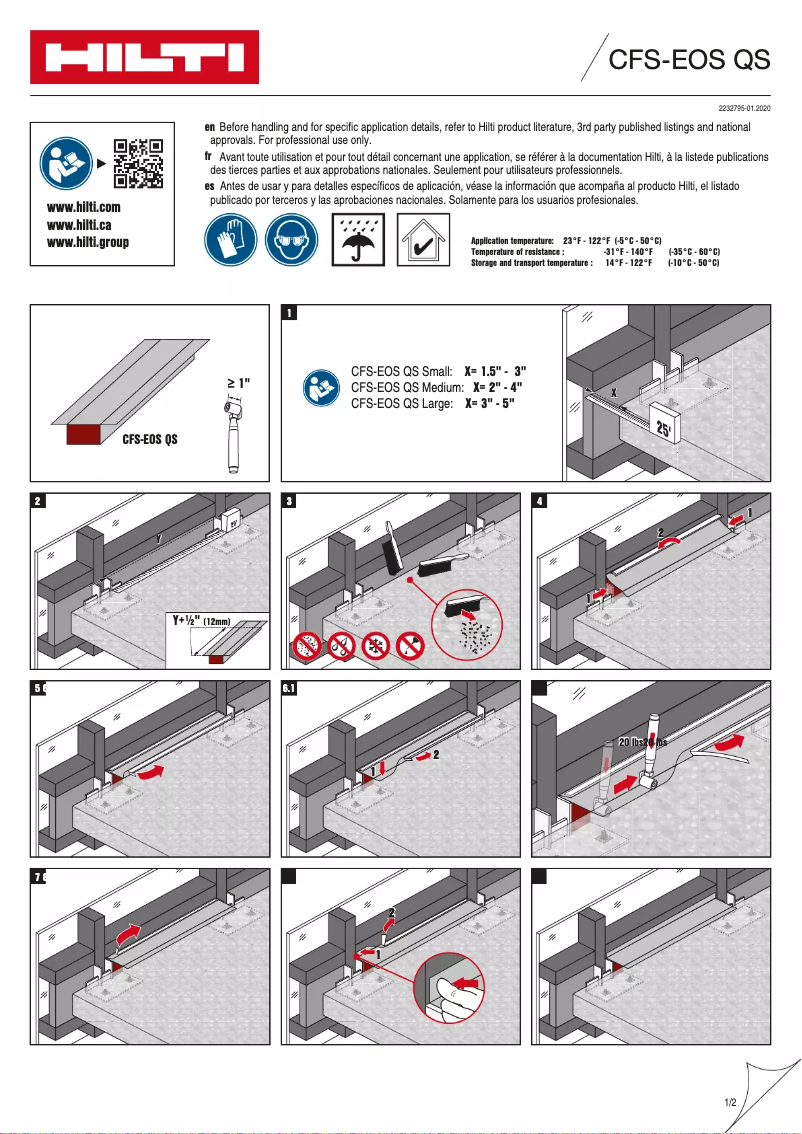 Image de la première page du manuel de l'appareil CFS-EOS QS