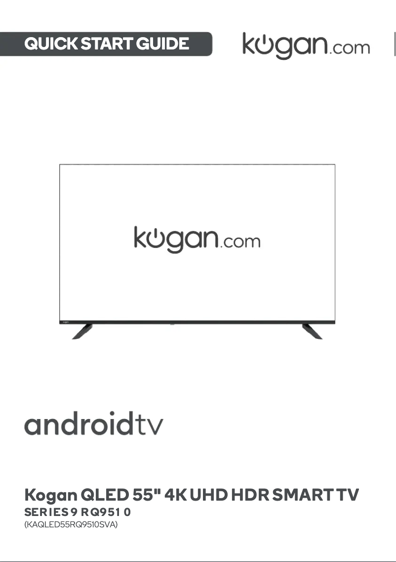 Page 1 de la notice Manuel utilisateur Kogan KALED65RT9220SVA