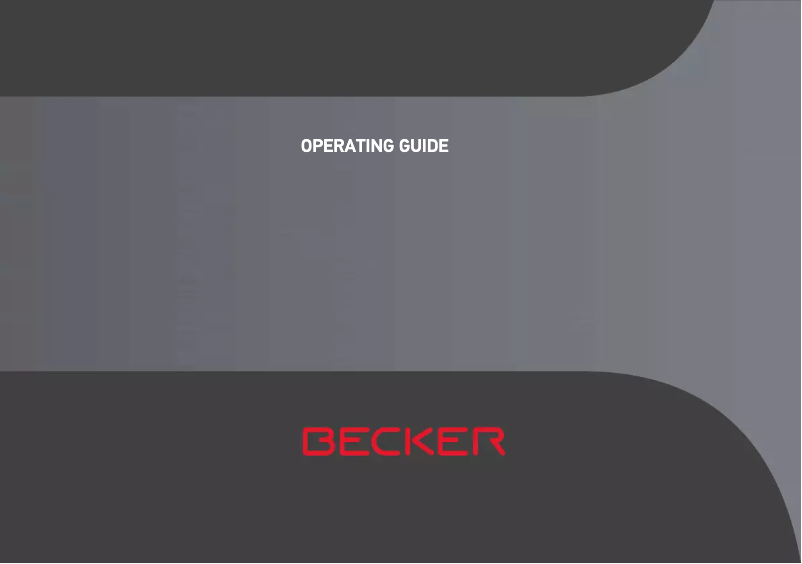 Page n°1 - Manuel utilisateur Becker ACTIVE 5 CE LMU