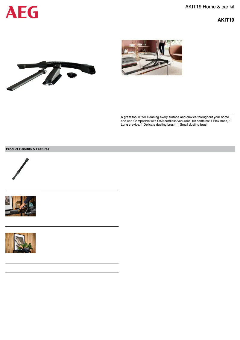 Page n°1 - Manuel utilisateur AEG AKIT19