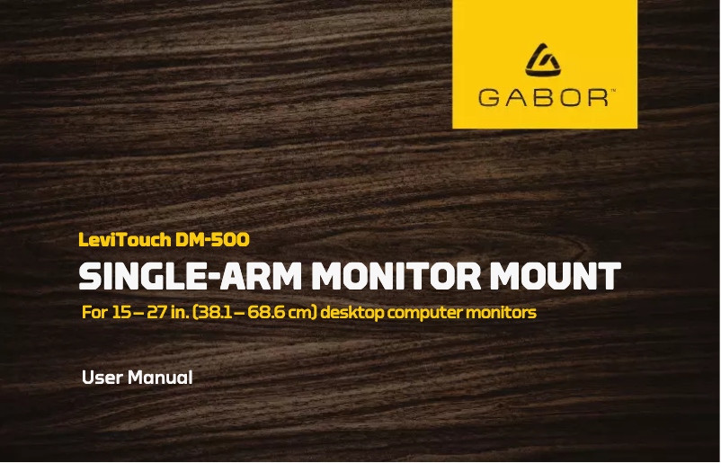 Page 1 of the manual User Manual Gabor LeviTouch