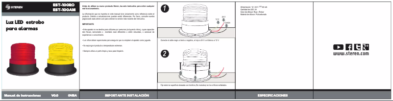 Image de la première page du manuel de l'appareil EST-100AM