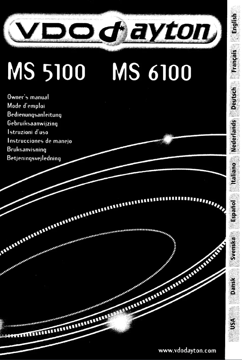Page 1 de la notice Manuel utilisateur VDO Dayton MS 6100
